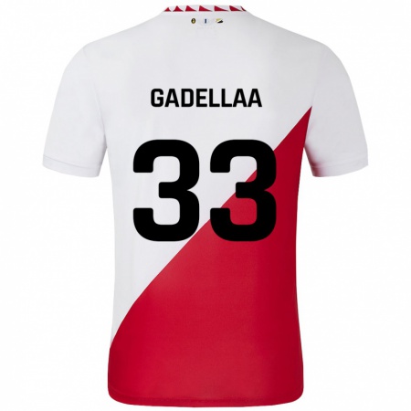 Kandiny Kinder Kevin Gadellaa #33 Weiß Rot Heimtrikot Trikot 2024/25 T-Shirt