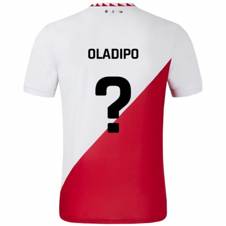 Kandiny Kinder Laolu Oladipo #0 Weiß Rot Heimtrikot Trikot 2024/25 T-Shirt