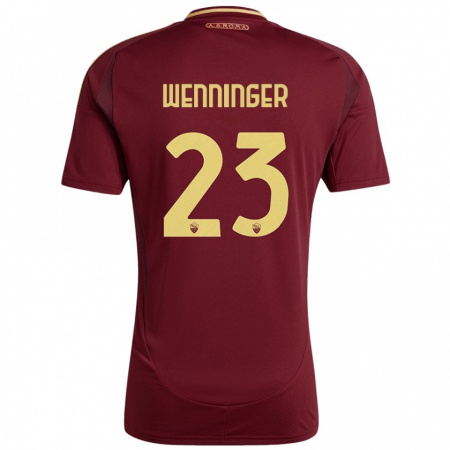 Kandiny Kinder Carina Wenninger #23 Rot Braun Gold Heimtrikot Trikot 2024/25 T-Shirt