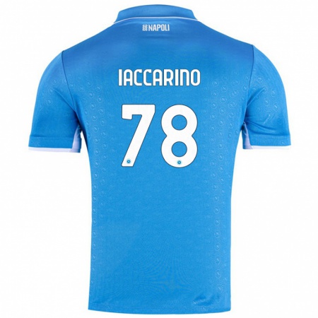 Kandiny Kinder Gennaro Iaccarino #78 Himmelblau Heimtrikot Trikot 2024/25 T-Shirt