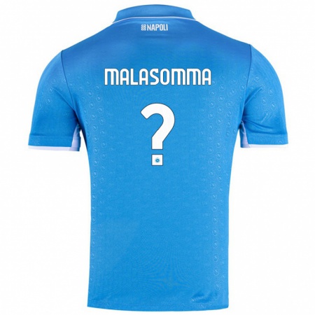 Kandiny Kinder Matteo Malasomma #0 Himmelblau Heimtrikot Trikot 2024/25 T-Shirt