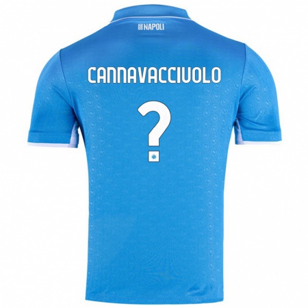 Kandiny Kinder Luigi Pio Cannavacciuolo #0 Himmelblau Heimtrikot Trikot 2024/25 T-Shirt