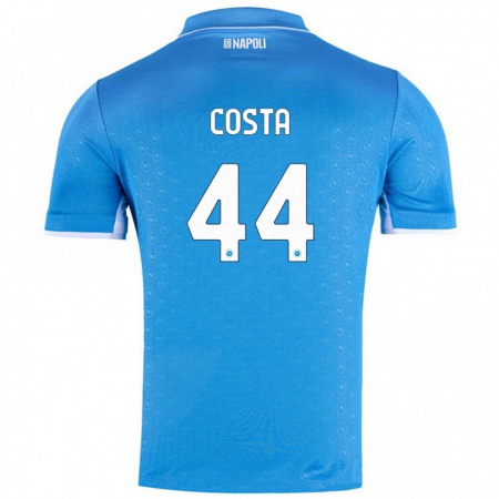 Kandiny Kinder Filippo Costa #44 Himmelblau Heimtrikot Trikot 2024/25 T-Shirt