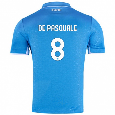 Kandiny Kinder Dylan De Pasquale #8 Himmelblau Heimtrikot Trikot 2024/25 T-Shirt