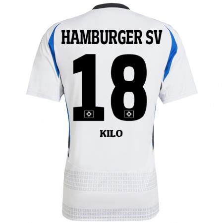 Kandiny Kinder Jesse Kilo #18 Weiß Blau Heimtrikot Trikot 2024/25 T-Shirt