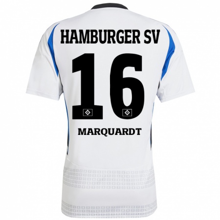 Kandiny Kinder Dana Marquardt #16 Weiß Blau Heimtrikot Trikot 2024/25 T-Shirt