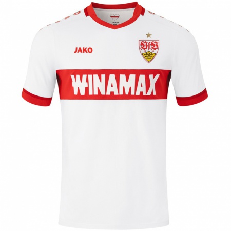 Kandiny Kinder Maksim Klickovic #0 Weiß Rot Heimtrikot Trikot 2024/25 T-Shirt