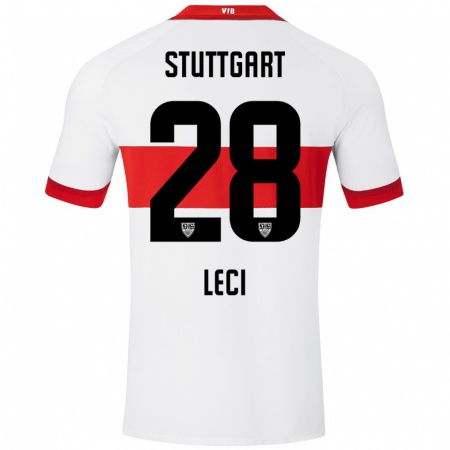 Kandiny Kinder Besarta Leci #28 Weiß Rot Heimtrikot Trikot 2024/25 T-Shirt