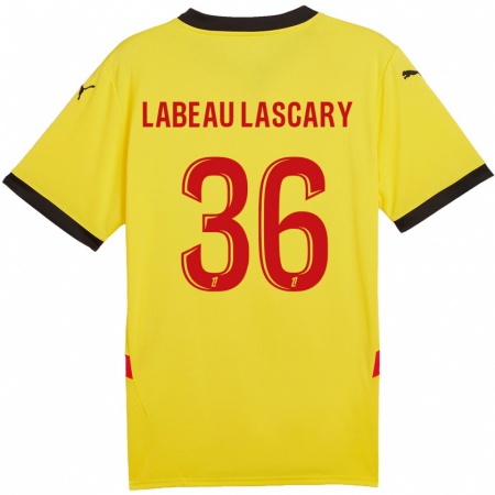 Kandiny Kinder Rémy Labeau Lascary #36 Gelb Rot Heimtrikot Trikot 2024/25 T-Shirt