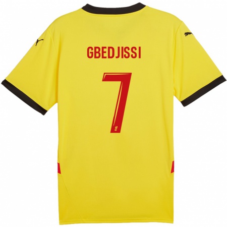 Kandiny Kinder Aude Gbedjissi #7 Gelb Rot Heimtrikot Trikot 2024/25 T-Shirt