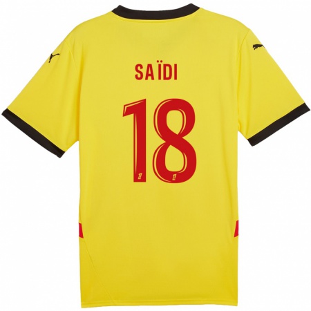 Kandiny Kinder Kahissa Saïdi #18 Gelb Rot Heimtrikot Trikot 2024/25 T-Shirt