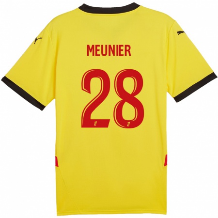 Kandiny Kinder Jennifer Meunier #28 Gelb Rot Heimtrikot Trikot 2024/25 T-Shirt