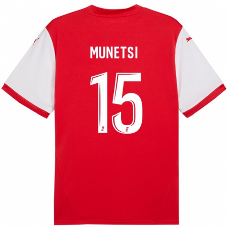 Kandiny Kinder Marshall Munetsi #15 Rot Weiß Heimtrikot Trikot 2024/25 T-Shirt