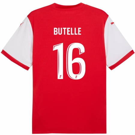 Kandiny Kinder Ludovic Butelle #16 Rot Weiß Heimtrikot Trikot 2024/25 T-Shirt