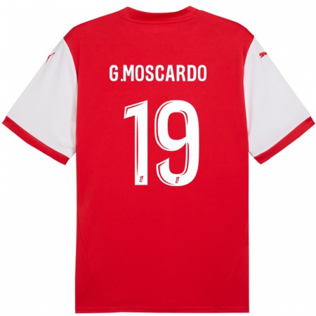 Kandiny Kinder Gabriel Moscardo #19 Rot Weiß Heimtrikot Trikot 2024/25 T-Shirt