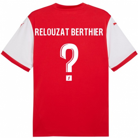 Kandiny Kinder Maxime Relouzat Berthier #0 Rot Weiß Heimtrikot Trikot 2024/25 T-Shirt