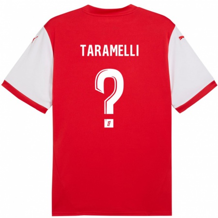 Kandiny Kinder Valentin Taramelli #0 Rot Weiß Heimtrikot Trikot 2024/25 T-Shirt