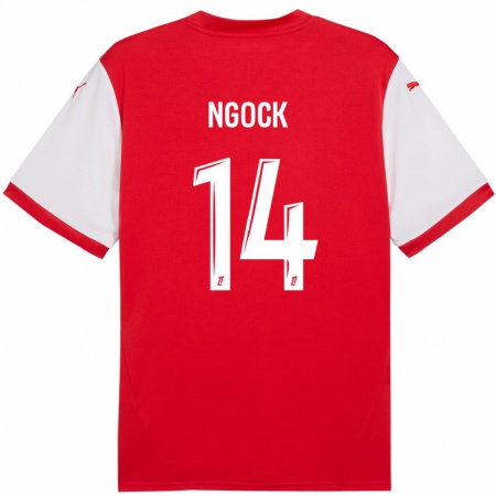 Kandiny Kinder Monique Ngock #14 Rot Weiß Heimtrikot Trikot 2024/25 T-Shirt