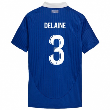 Kandiny Kinder Thomas Delaine #3 Blau Weiß Heimtrikot Trikot 2024/25 T-Shirt