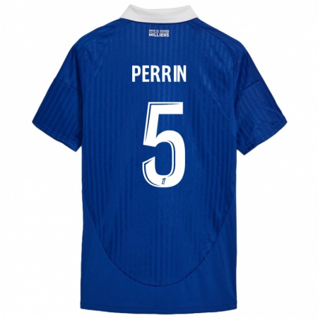 Kandiny Kinder Lucas Perrin #5 Blau Weiß Heimtrikot Trikot 2024/25 T-Shirt