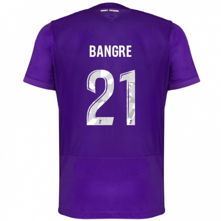 Kandiny Kinder Mamady Bangré #21 Violett Weiß Heimtrikot Trikot 2024/25 T-Shirt