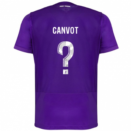 Kandiny Kinder Jaydee Canvot #0 Violett Weiß Heimtrikot Trikot 2024/25 T-Shirt