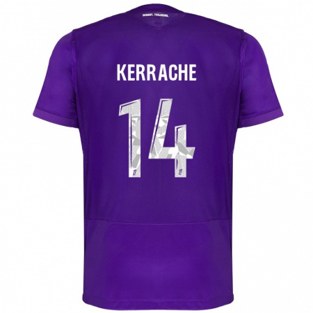 Kandiny Kinder Marina Kerrache #14 Violett Weiß Heimtrikot Trikot 2024/25 T-Shirt