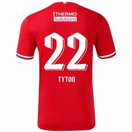 Kandiny Kinder Przemyslaw Tyton #22 Rot Weiß Heimtrikot Trikot 2024/25 T-Shirt