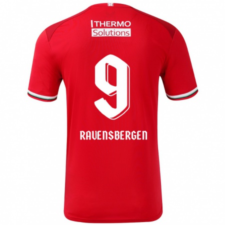 Kandiny Kinder Jaimy Ravensbergen #9 Rot Weiß Heimtrikot Trikot 2024/25 T-Shirt