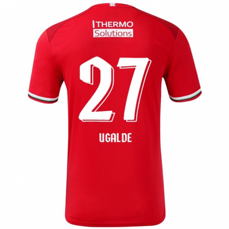 Kandiny Kinder Manfred Ugalde #27 Rot Weiß Heimtrikot Trikot 2024/25 T-Shirt