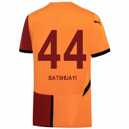 Kandiny Kinder Michy Batshuayi #44 Gelb Rot Heimtrikot Trikot 2024/25 T-Shirt