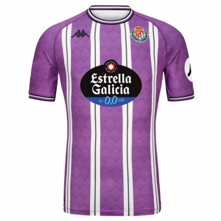 Kandiny Kinder Raúl Moro #11 Violett Weiß Heimtrikot Trikot 2024/25 T-Shirt