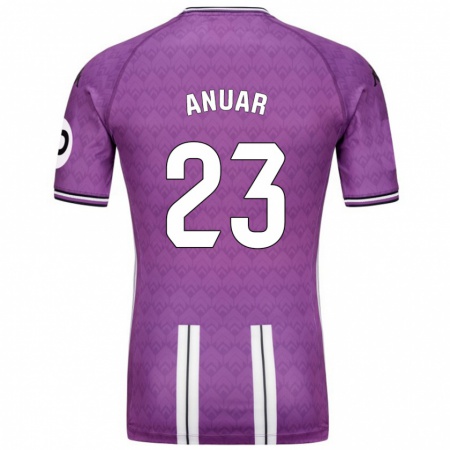 Kandiny Kinder Anuar #23 Violett Weiß Heimtrikot Trikot 2024/25 T-Shirt