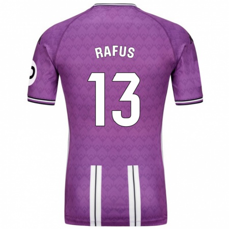 Kandiny Kinder Arnau Rafús #13 Violett Weiß Heimtrikot Trikot 2024/25 T-Shirt