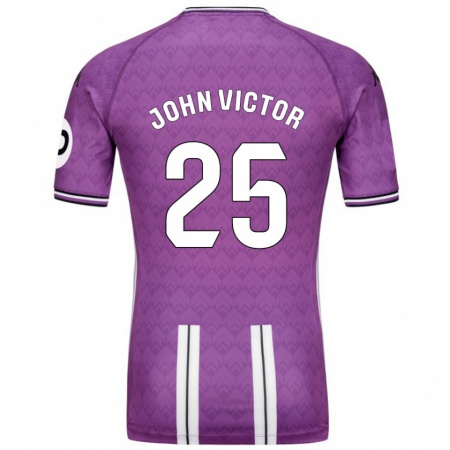 Kandiny Kinder John Victor #25 Violett Weiß Heimtrikot Trikot 2024/25 T-Shirt