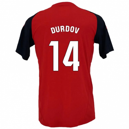 Kandiny Kinder Ivan Durdov #14 Rot Schwarz Heimtrikot Trikot 2024/25 T-Shirt