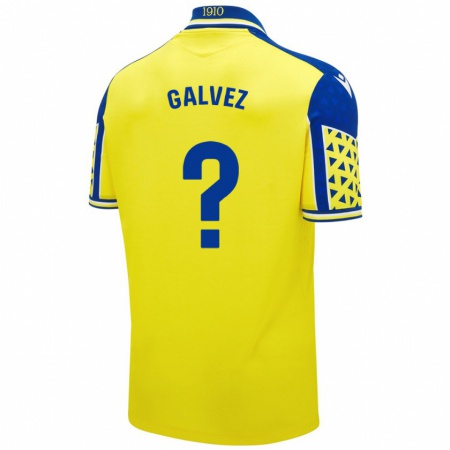 Kandiny Kinder Gonzalo Gálvez #0 Gelb Blau Heimtrikot Trikot 2024/25 T-Shirt