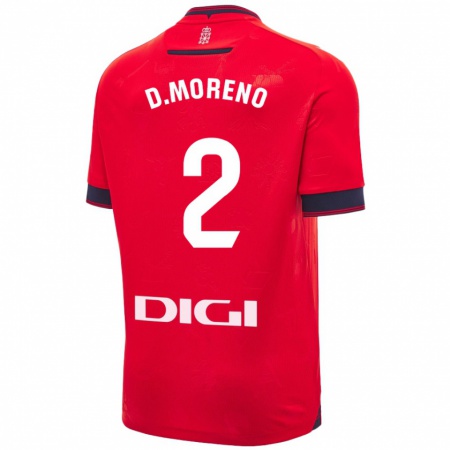 Kandiny Kinder Diego Moreno #2 Rot Weiß Heimtrikot Trikot 2024/25 T-Shirt