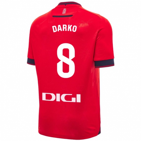 Kandiny Kinder Darko Brasanac #8 Rot Weiß Heimtrikot Trikot 2024/25 T-Shirt