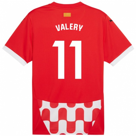 Kandiny Kinder Valery Fernández #11 Rot Weiß Heimtrikot Trikot 2024/25 T-Shirt