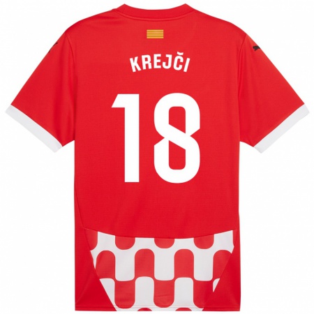 Kandiny Kinder Ladislav Krejci #18 Rot Weiß Heimtrikot Trikot 2024/25 T-Shirt