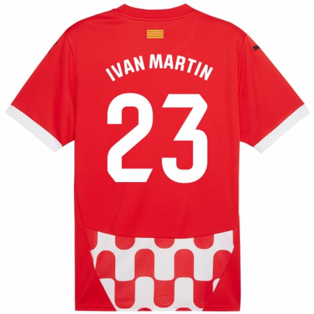 Kandiny Kinder Iván Martín #23 Rot Weiß Heimtrikot Trikot 2024/25 T-Shirt