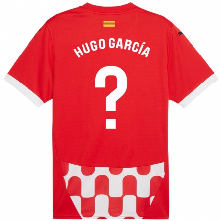 Kandiny Kinder Hugo García #0 Rot Weiß Heimtrikot Trikot 2024/25 T-Shirt