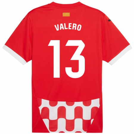 Kandiny Kinder Eliana Valero #13 Rot Weiß Heimtrikot Trikot 2024/25 T-Shirt