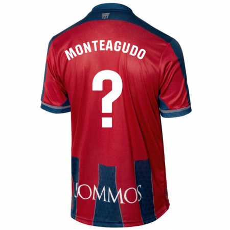 Kandiny Kinder Miguel Monteagudo #0 Rot Blau Heimtrikot Trikot 2024/25 T-Shirt