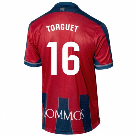 Kandiny Kinder Miguel Torguet #16 Rot Blau Heimtrikot Trikot 2024/25 T-Shirt