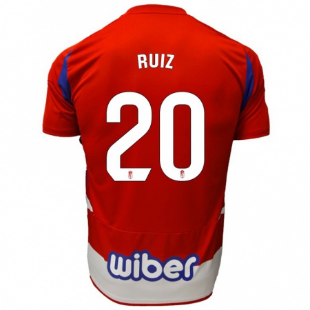 Kandiny Kinder Sergio Ruiz #20 Rot Weiß Blau Heimtrikot Trikot 2024/25 T-Shirt