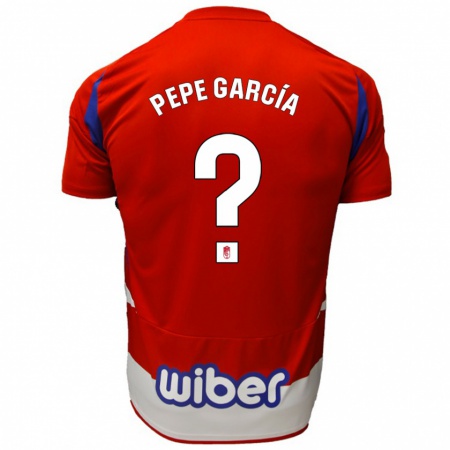 Kandiny Kinder Pepe García #0 Rot Weiß Blau Heimtrikot Trikot 2024/25 T-Shirt