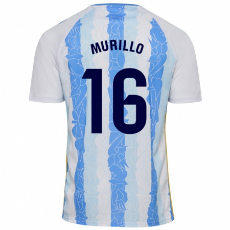 Kandiny Kinder Diego Murillo #16 Weiß Blau Heimtrikot Trikot 2024/25 T-Shirt