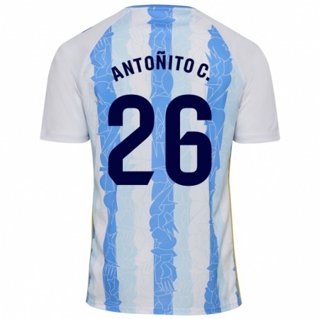 Kandiny Kinder Antonio Cordero #26 Weiß Blau Heimtrikot Trikot 2024/25 T-Shirt